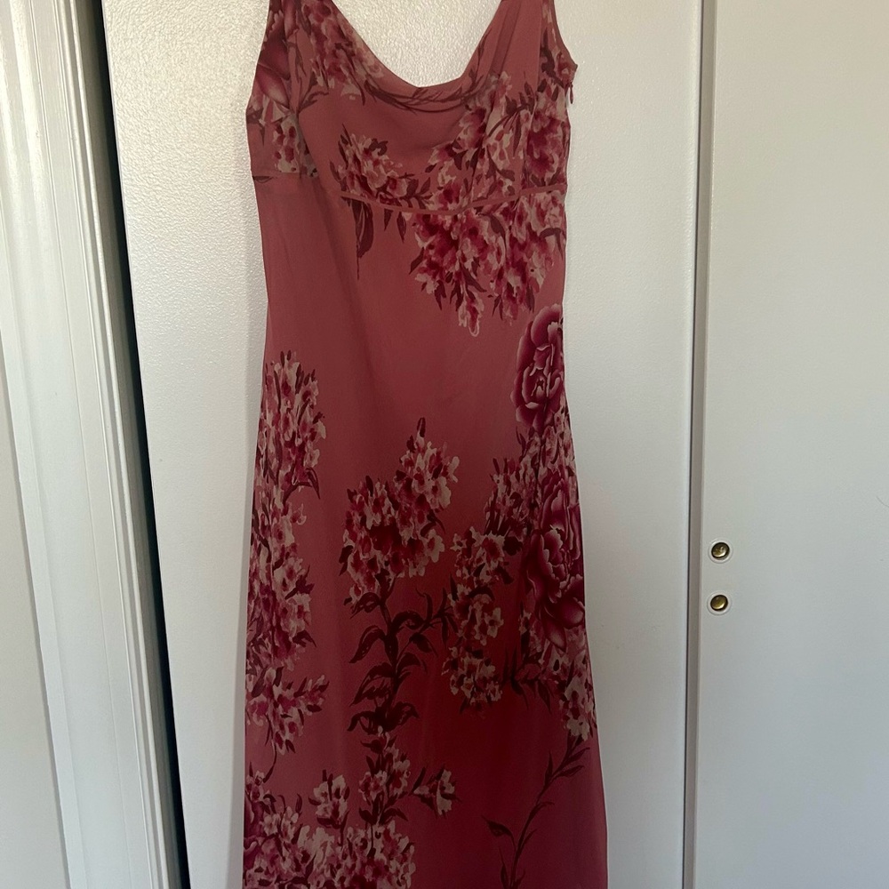Floral Pink Sleeveless Dress